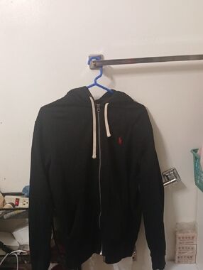 Polo by Ralph Lauren Men's Black Fleece Zip-Up Hoodie